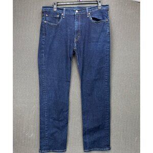 Levi Strauss 514 Mens W38 L34 Blue Straight Fit Jeans Dark Wash Denim